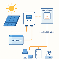 Hybride omvormer met thuisbatterij en noodstroom | Altijd stroom bij stroomstoring